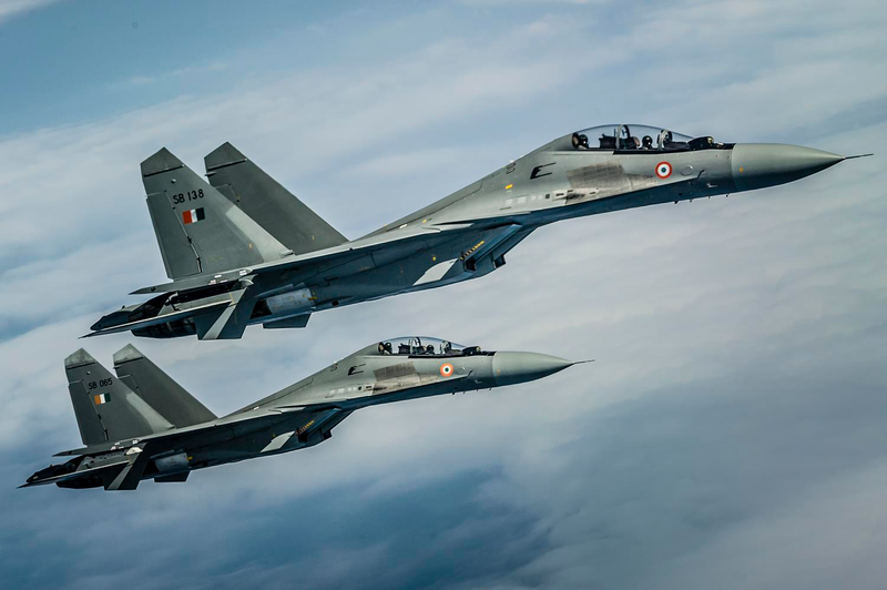 Illustration for article titled Photos: India's Su-30MKI Flankers Sparred With Royal Air Force Typhoons